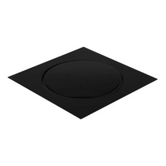 Ralo Inteligente Sistema Click Banheiro 10 x 10 cm Inox com Veda Cheiro Preto Fosco Black Matte