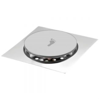 Ralo Inteligente Click Banheiro 15x15cm Inox com Veda Cheiro