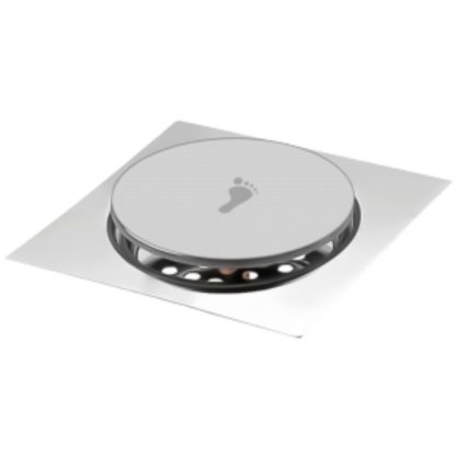 Ralo Inteligente Click Banheiro 15x15cm Inox com Veda Cheiro